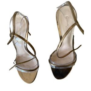 Gianvito Rossi Metallic Strappy Heels
